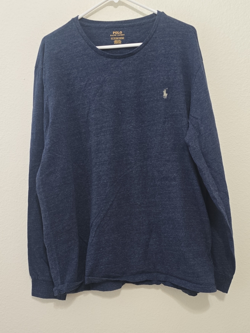 Polo by Ralph Lauren Navy Long-Sleeve Crewneck Tee XL